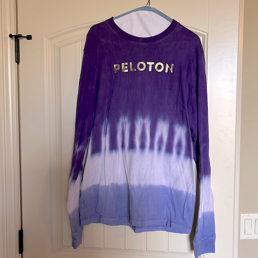 Peloton tie dyed long sleeve shirt.  Large.  Never worn